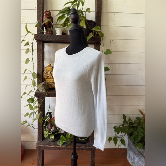 Banana Republic Light Pale Blue Long Sleeve 100% Merino Wool Sweater - Picture 15 of 17